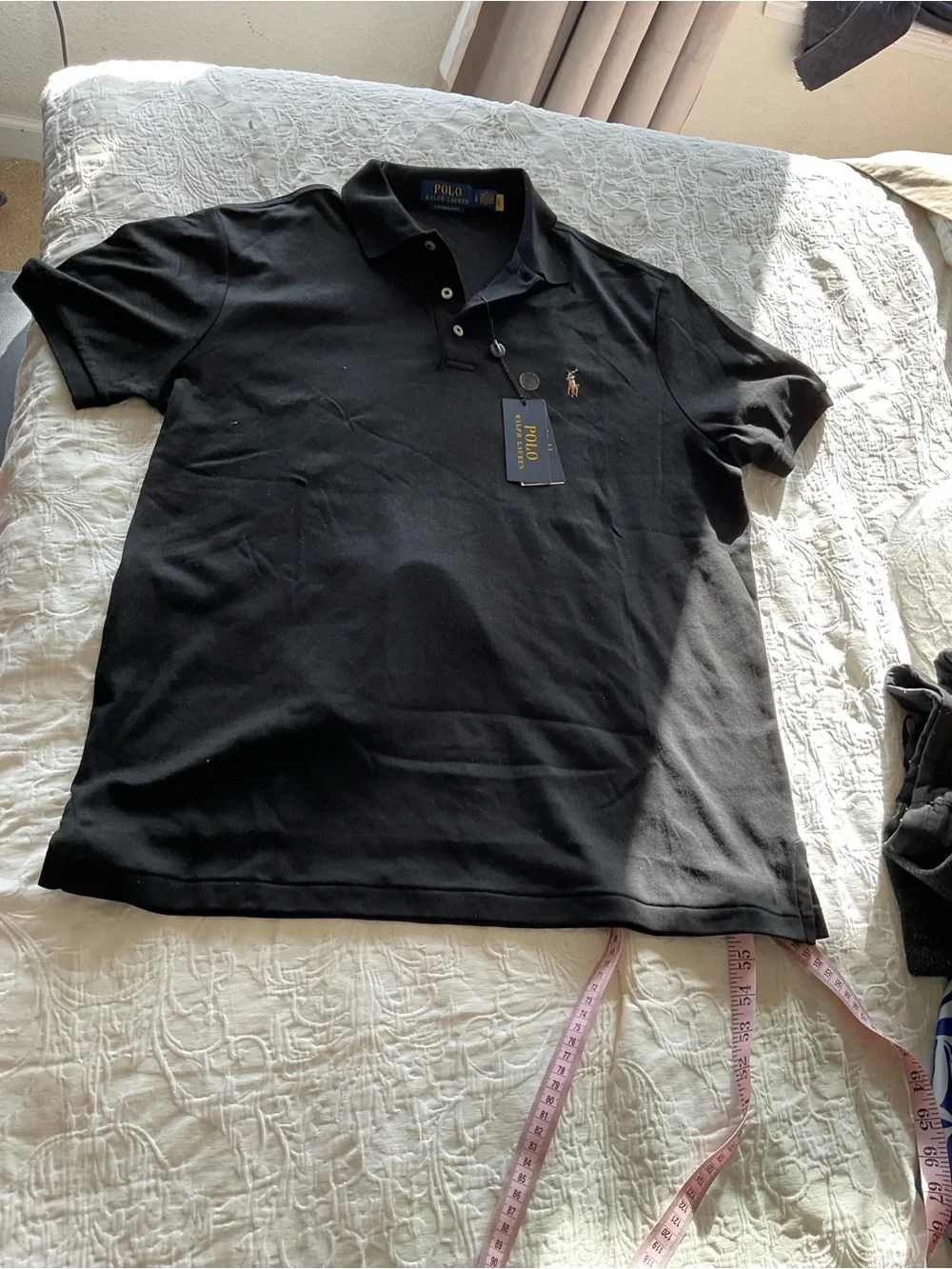 Polo by Ralph Lauren Black Short-Sleeve Classic Polo Size large